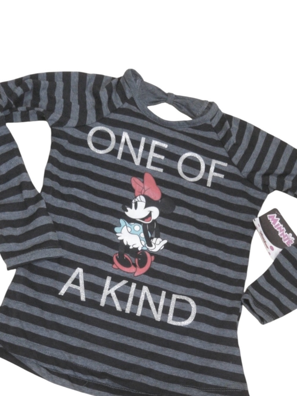 NWT Disney Minnie Mouse Striped Long Sleeve Shirt Top Size 2T